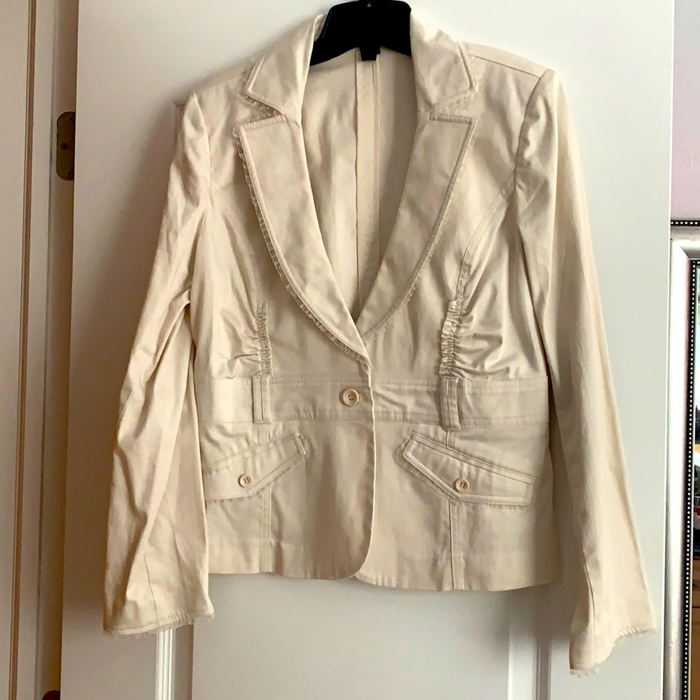 Willi Smith cream light weight jacket